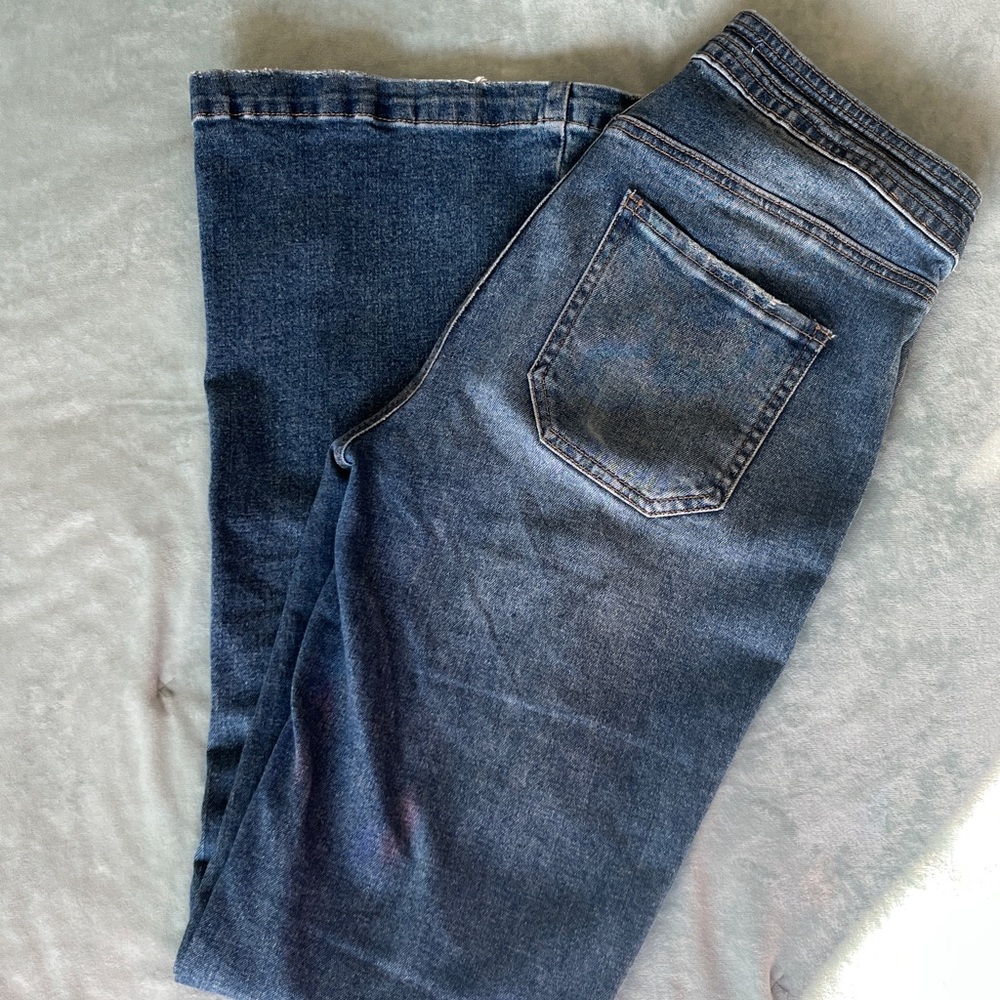 Blue Denim Flare Jeans